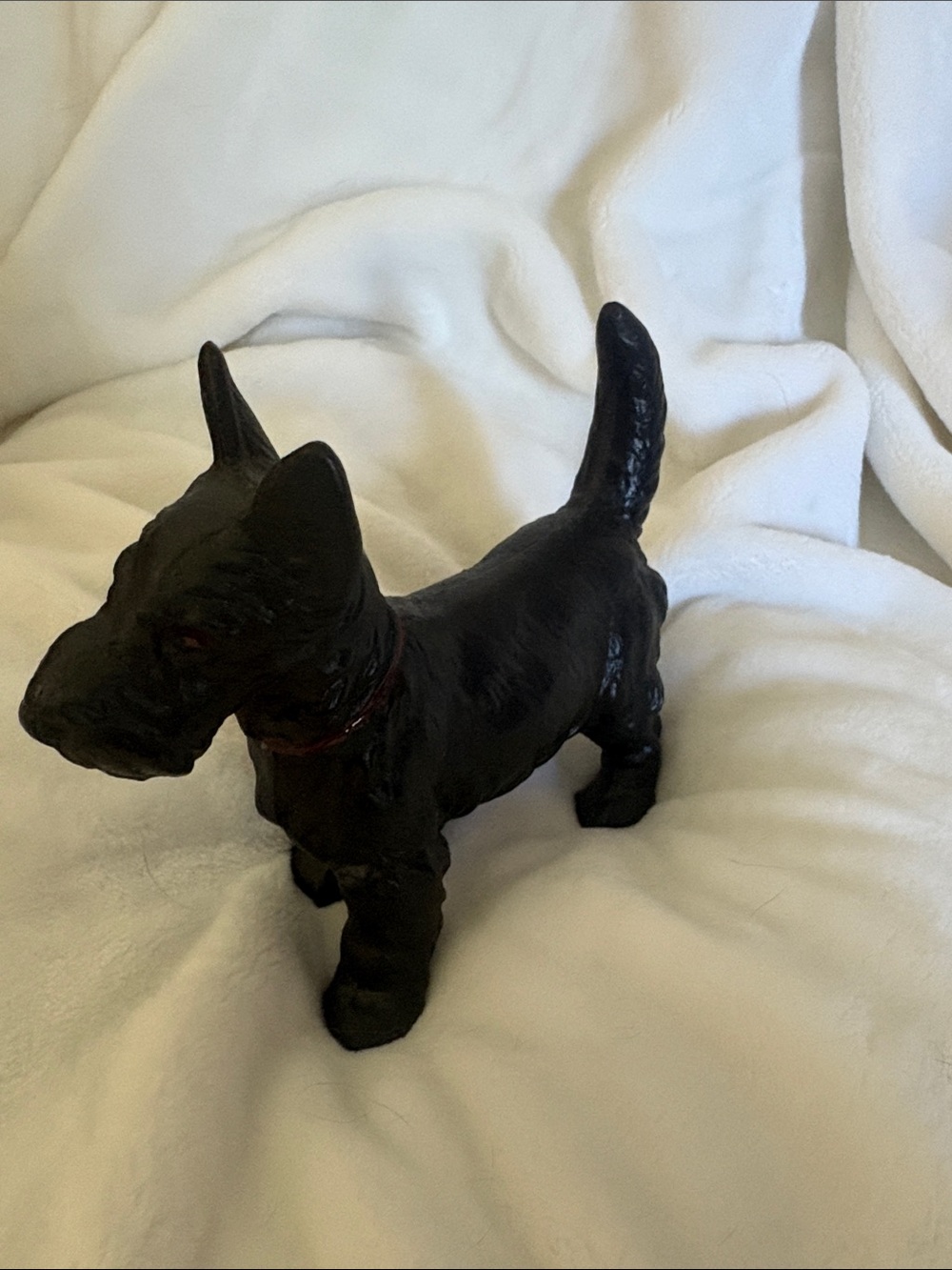 Antique HUBLEY Scottish Terrier Dog Doorstop Cast Iron Statue 1920-1950